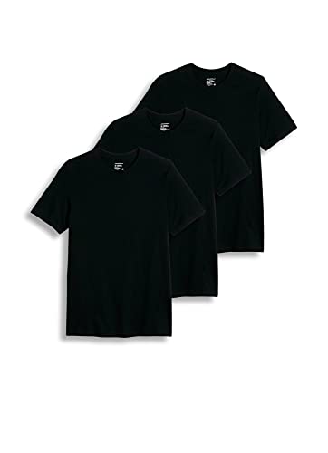 Jockey Men's T-Shirts Classic Crew Neck - 3 Pack, black, L von Jockey