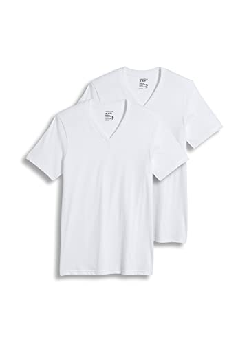Jockey Men's T-Shirts Tall Man Classic V-Neck - 2 Pack, diamond white, LT von Jockey