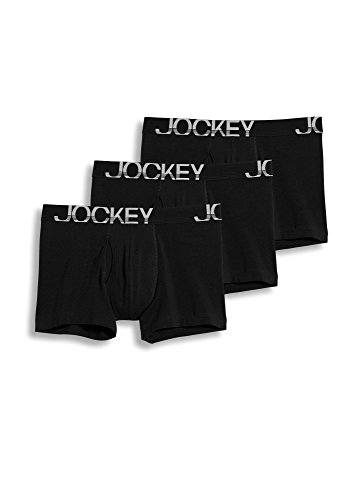Jockey Men's Underwear ActiveStretch Boxer Brief - 3 Pack, Black, L von Jockey