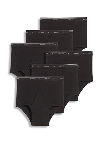 Jockey Men's Underwear Classic Full Rise Brief - 6 Pack, black, 34 von Jockey