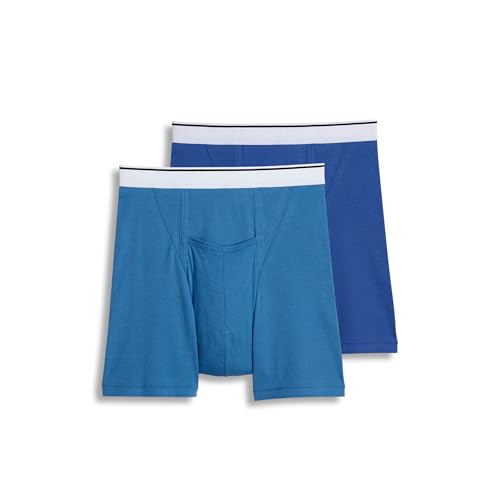 Jockey Men's Underwear Pouch Boxer Brief - 2 Pack, Blue Spring/Just Blue, L Jockey Men's Underwear Pouch Boxer Brief - 2 Pack, Blue Spring/Just Blue, L von Jockey