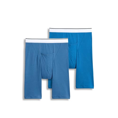 Jockey Men's Underwear Pouch Midway Brief - 2 Pack, Blue Spring/Just Blue, L von Jockey