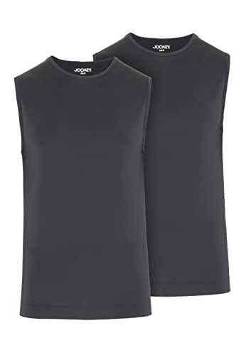 Jockey Microfiber Air Athletic Shirt 2er-Pack in Schwarz von Jockey