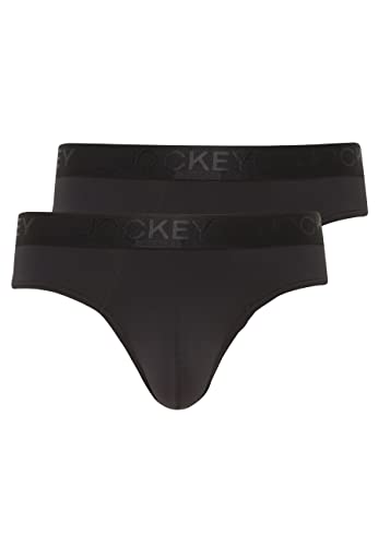 Jockey Microfiber Air Brief 2Pack, Black, L von Jockey