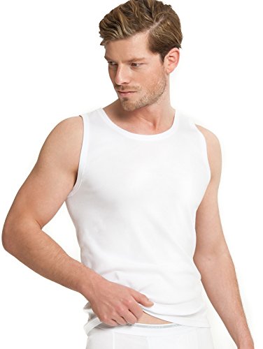 Jockey Modern Classic A-Shirt - Unterhemd Herren im 2er Pack, Tank Tops aus 100% Baumwolle, figurbetonte, ärmellose Feinripp-Unterhemden, 2er Set, in Weiß von Jockey