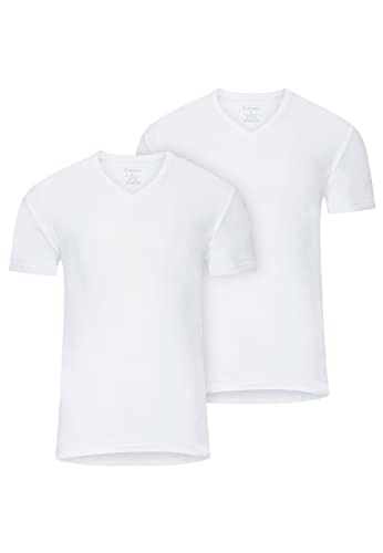 Jockey Modern Classic V-Neck Shirt 2er-Pack in Weiß, Größe XXXXX-Large von Jockey