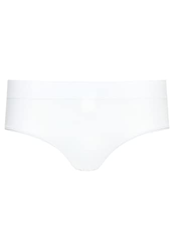 Jockey Modern Micro Seamfree Hipster – Damen Unterwäsche aus atmungsaktivem Material, weicher Seamless Slip ohne störende Nähte, Unterhose mit niedrigem Bund, in Weiß von Jockey