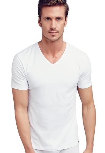 Jockey® Herren Modern Stretch V-Neck Shirt, White, L von Jockey