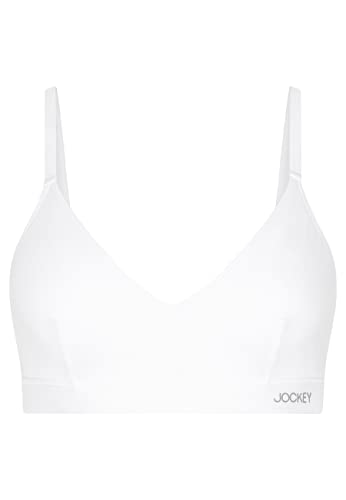 Jockey Organic Cotton Stretch Triangle Bralette in Weiß, Größe X-Large von Jockey