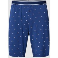 Jockey Pyjama-Shorts mit Allover-Muster in Dunkelblau, Größe L von Jockey
