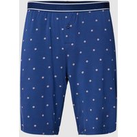 Jockey Pyjama-Shorts mit Allover-Muster in Dunkelblau, Größe M von Jockey