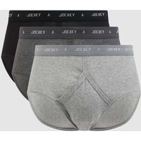 Jockey Slip im 3er-Pack in Mittelgrau Melange, Größe L von Jockey