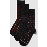 Jockey Socken im 3er-Pack mit Allover-Muster in Black, Größe 39/42 von Jockey