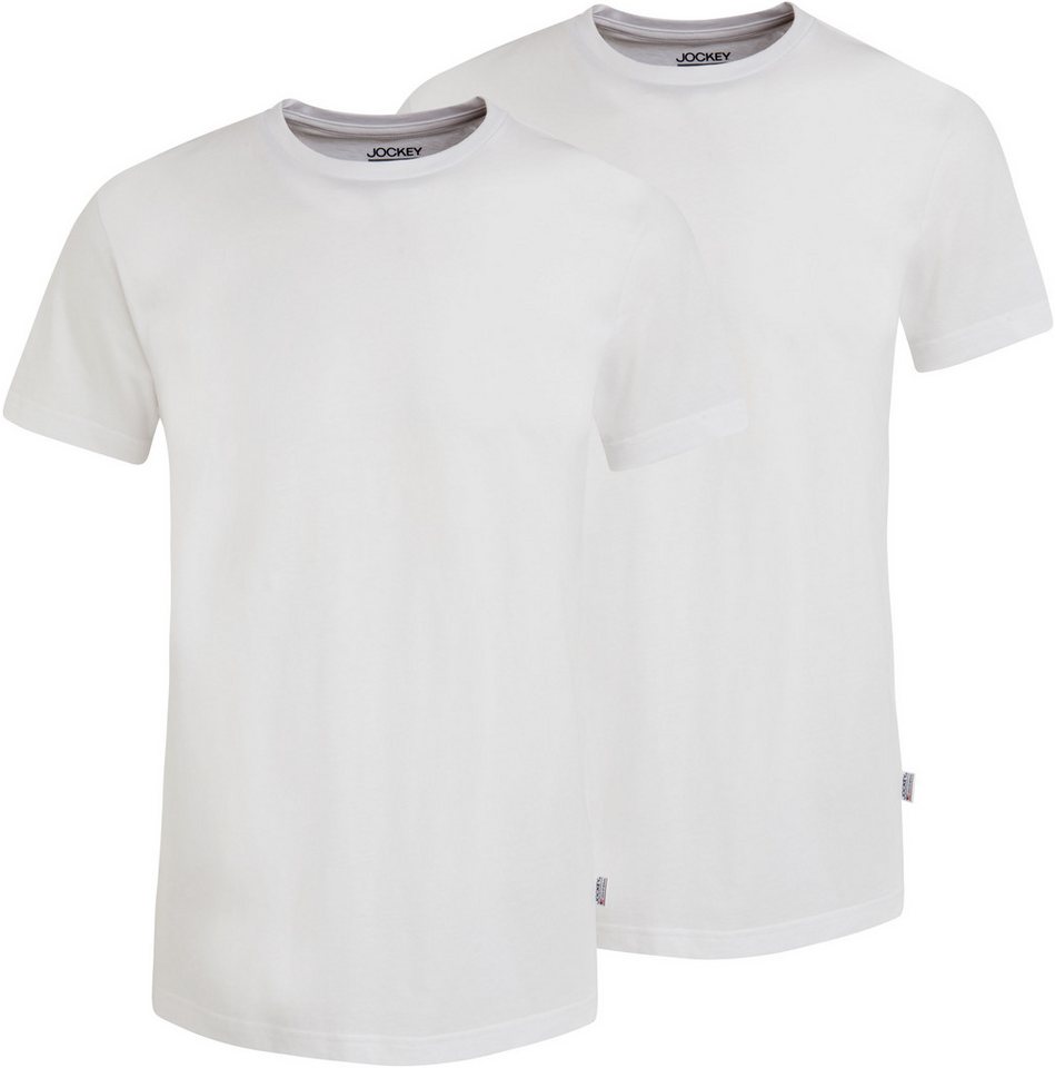 Jockey T-Shirt American T-Shirt (2er Pack) weicher Single-Jersey aus Baumwolle für einen hervorragenden Sitz von Jockey