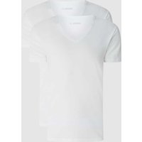 Jockey T-Shirt mit V-Ausschnitt im 2er-Pack in Weiss, Größe L von Jockey