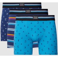 Jockey Trunks mit Label-Patch im 3er-Pack in Dunkelblau, Größe L von Jockey