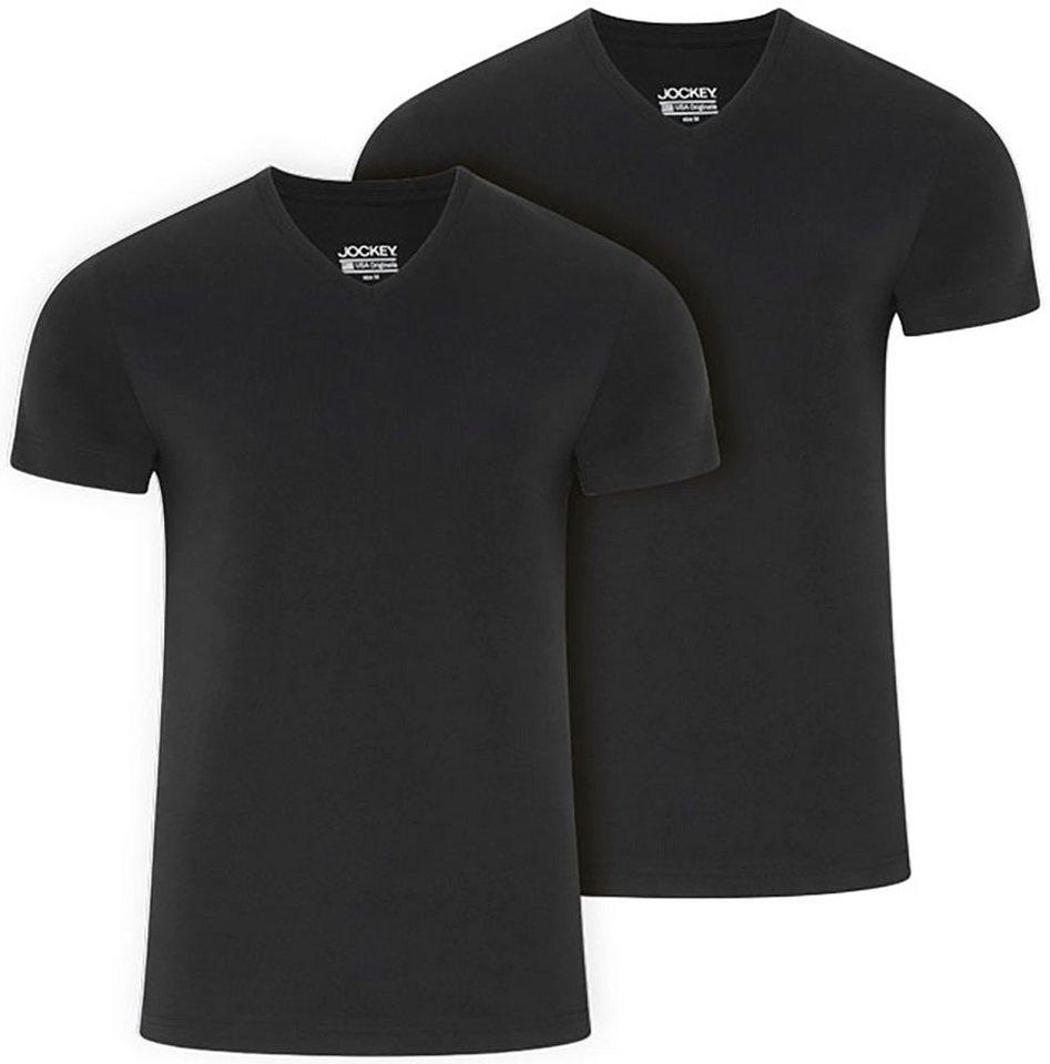 Jockey V-Shirt American T-Shirt (2er Pack) lockere Passform von Jockey