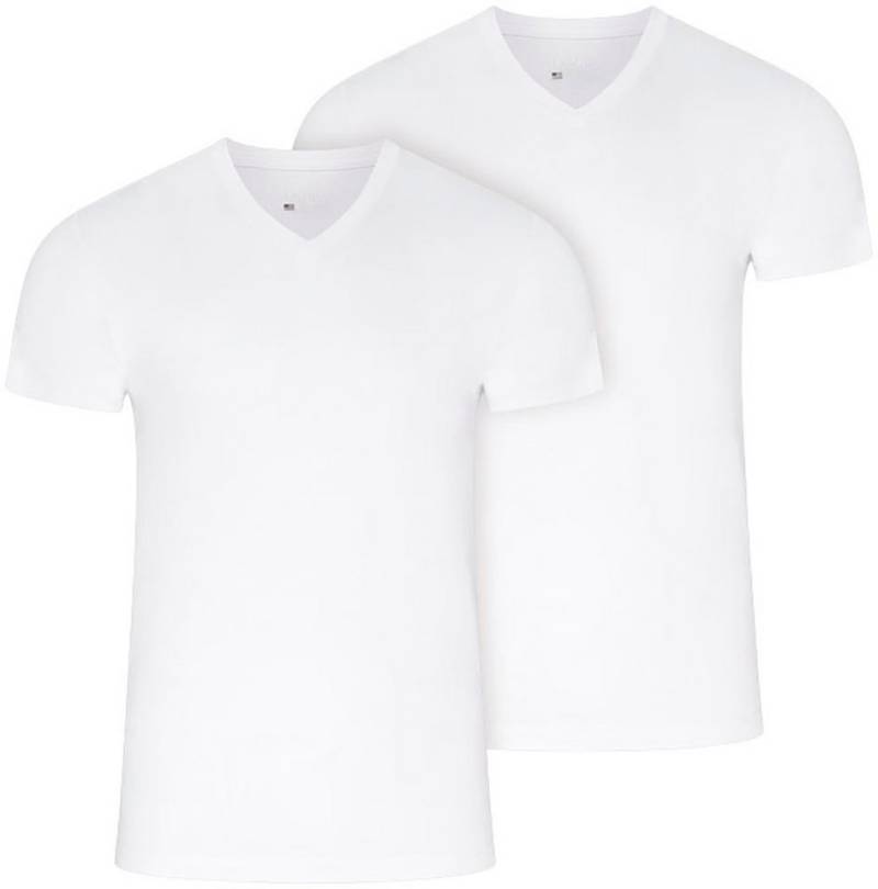 Jockey V-Shirt American V-Neck Shirt (2er Pack) Lockere Passform, flache Nähte von Jockey