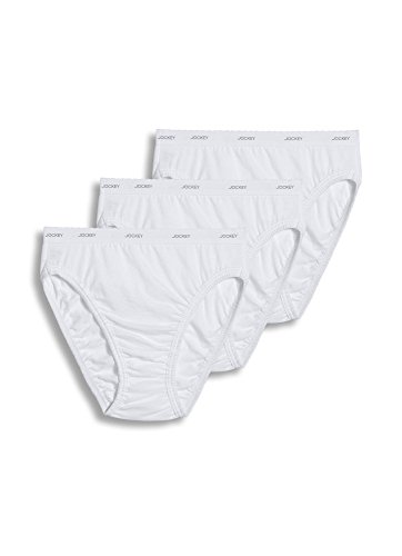 Jockey Women's Underwear Classic French Cut - 3 Pack, white, 6 von Jockey