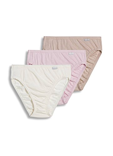 Jockey Women's Underwear Elance French Cut - 3 Pack, white/pale cosmetic/pink shadow, 7 von Jockey