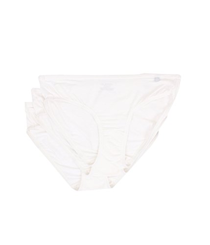 Jockey Women's Underwear Supersoft Bikini - 3 Pack, white, 7 von Jockey