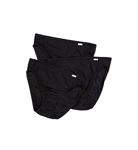 Jockey Women's Underwear Supersoft French Cut - 3 Pack, black, 8 von Jockey