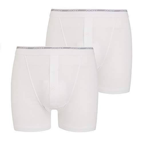 Moderne, klassische Boxershorts/Unterwäsche, 2er-Pack Gr. XL, weiß/weiß von Jockey