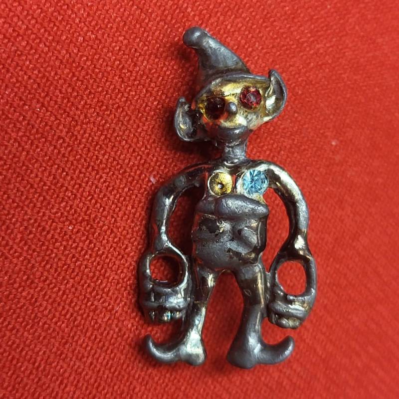 Vintage Mid Century Messing Skurrile Elfen Brosche von JodamelTreasures