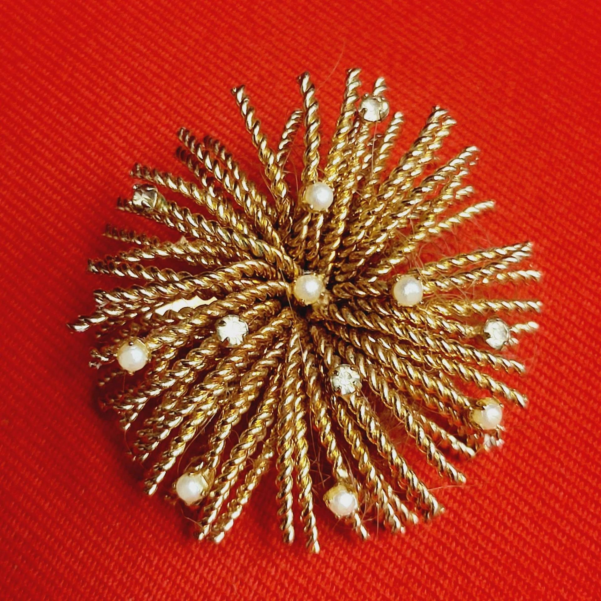Vintage Unsignierte Bergere Starburst Feuerwerk Brosche Pin von JodamelTreasures