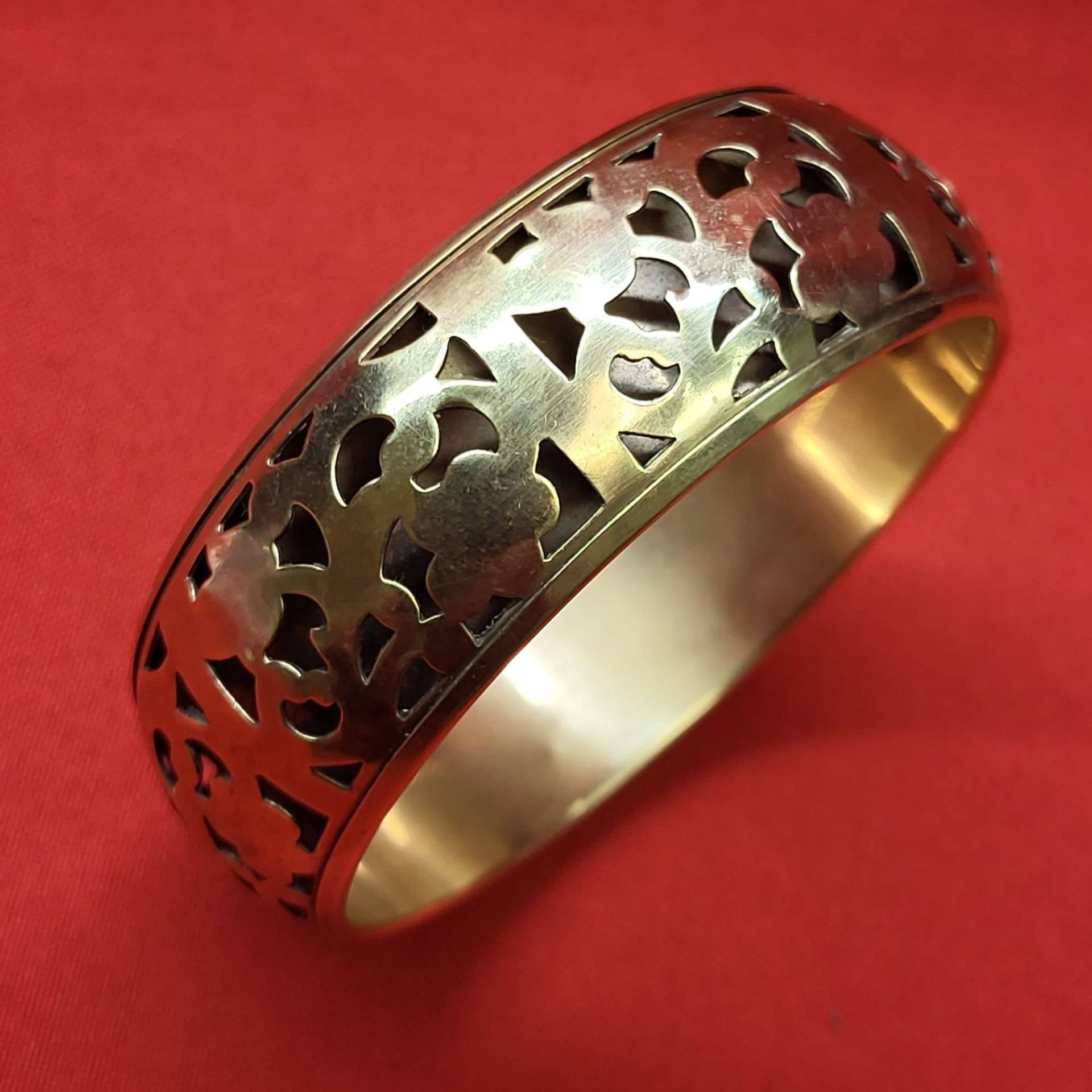 Vtg Gold Tone Metal Armband Armreif Made in India von JodamelTreasures