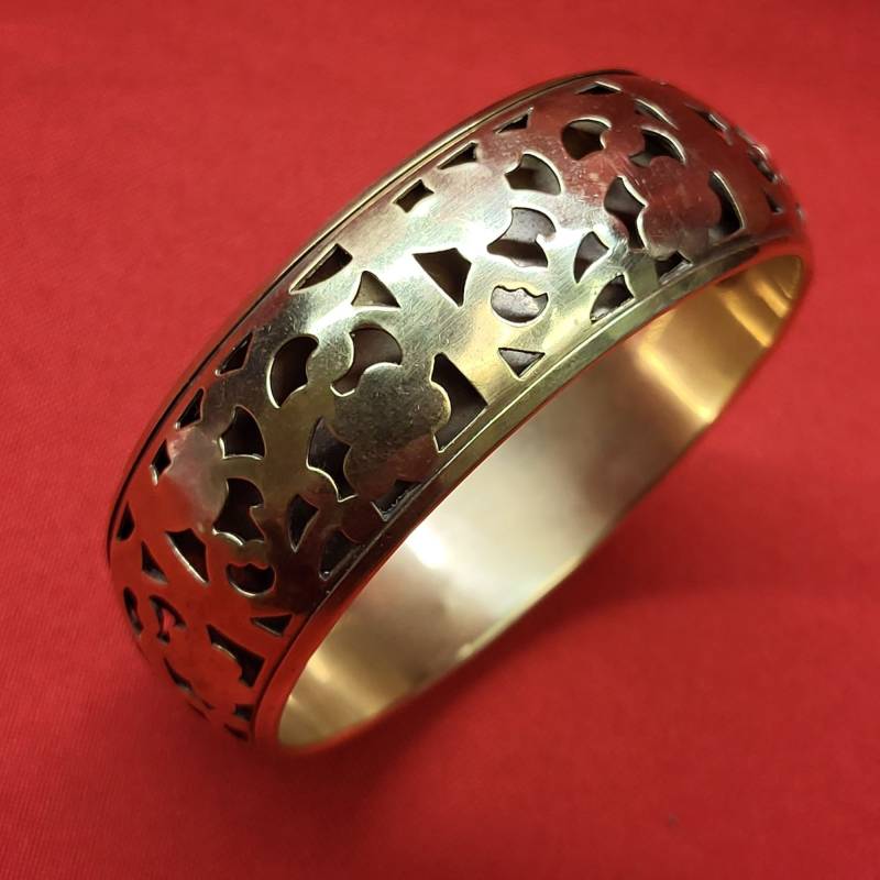 Vtg Gold Tone Metal Armband Armreif Made in India von JodamelTreasures