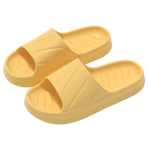 Jodimitty Badeschuhe Damen Einfache Koreanischen Stil Hausschuhe, rutschfest Sommer Strand Pool Sliders, Indoor Outdoor Cozyslides Damen Plattform Badeschlappen von Jodimitty