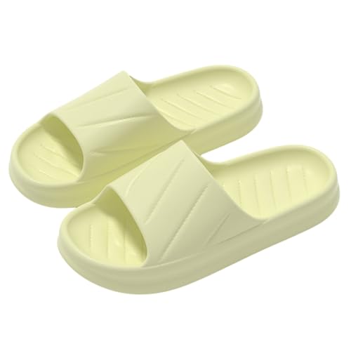 Jodimitty Badeschuhe Damen Einfache Koreanischen Stil Hausschuhe, rutschfest Sommer Strand Pool Sliders, Indoor Outdoor Cozyslides Damen Plattform Badeschlappen von Jodimitty