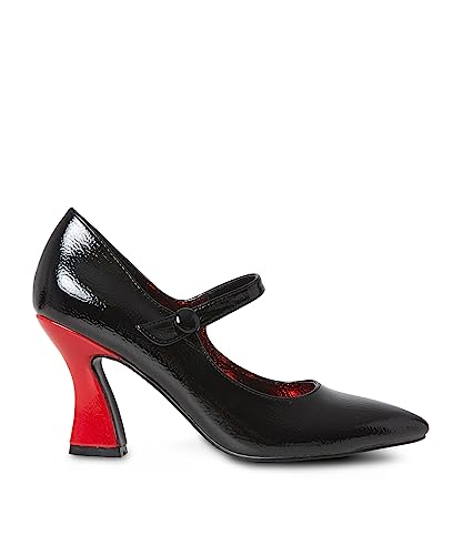 Joe Browns Damen Absatzschuhe mit Farbblock-Schnalle Pumps, schwarz/rot, 39 EU von Joe Browns