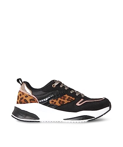 Joe Browns Damen Animal Print Chunky Dad Trainer Sneaker, Schwarz Multi, 35.5 EU von Joe Browns