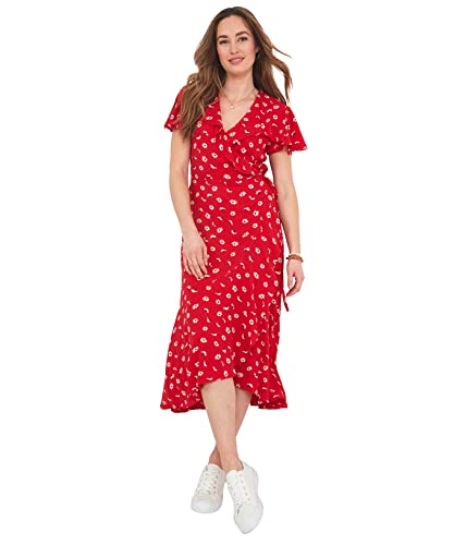 Joe Browns Damen Asymmetrisches Rüschenkleid Lässiges Kleid, rot, 38 von Joe Browns