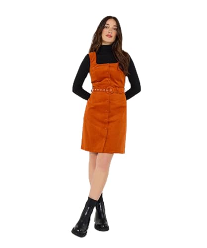 Joe Browns Damen Autumn Orange Cord Pinafore Dress Kleid, 36 von Joe Browns