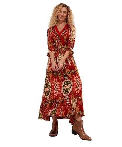 Joe Browns Damen Autumnal Floral Relaxed Fit Crinkle Maxi Dress Lässiges Kleid, Burnt orange, 38 Joe Browns Damen Autumnal Floral Relaxed Fit Crinkle Maxi Dress Lässiges Kleid, Burnt orange, 38 von Joe Browns