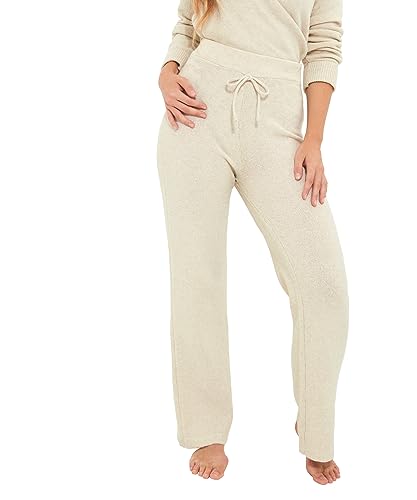 Joe Browns Damen Bequeme Strickhose mit weitem Bein Hose, antik-weiß, L von Joe Browns