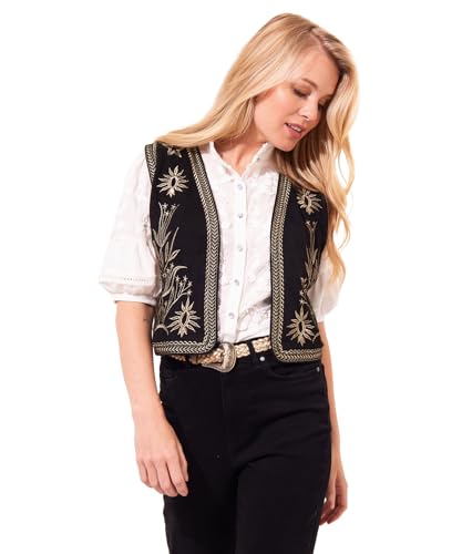 Joe Browns Damen Boho Embroidered Waistcoat Weste, Schwarz, L von Joe Browns