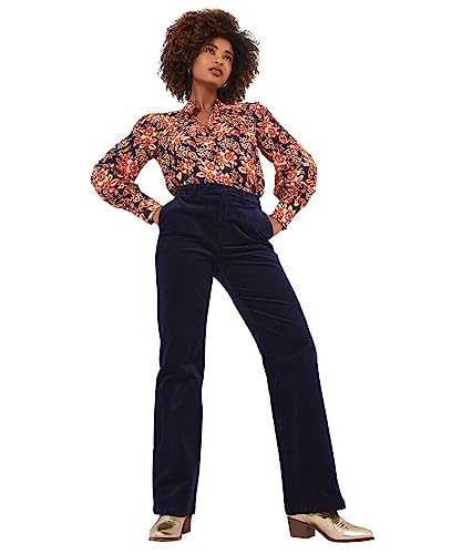 Joe Browns Damen Bootcut Moleskin-Samt, Mitternachtsblau Lässige Hose, Midnight, 44 von Joe Browns