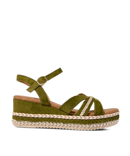 Joe Browns Damen Braided Detail Studded Platform Sandale, Khaki, 39 EU Weit Joe Browns Damen Braided Detail Studded Platform Sandale, Khaki, 39 EU Weit von Joe Browns