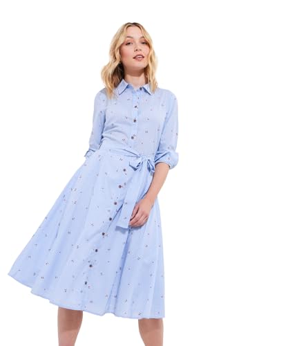 Joe Browns Damen Cherry Print Striped Shirt Dress Kleid, blau, 42 Joe Browns Damen Cherry Print Striped Shirt Dress Kleid, blau, 42 von Joe Browns