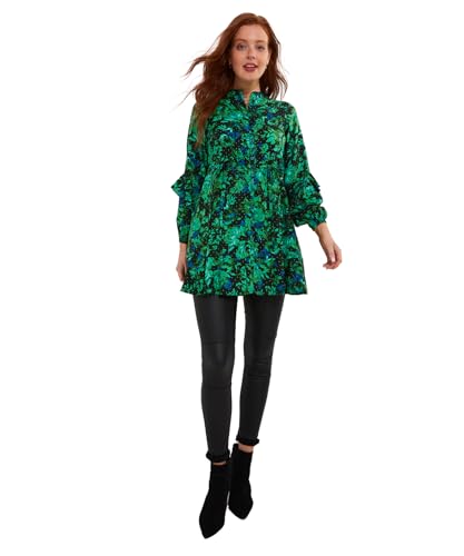 Joe Browns Damen Cobalt Floral Frilly Mini Dress Lässiges Kleid, hellgrün, 38 Joe Browns Damen Cobalt Floral Frilly Mini Dress Lässiges Kleid, hellgrün, 38 von Joe Browns