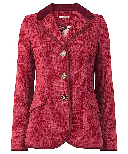 Joe Browns Damen Einreihiger goldfarbenem Tweed Blazer, Beere, 36 von Joe Browns