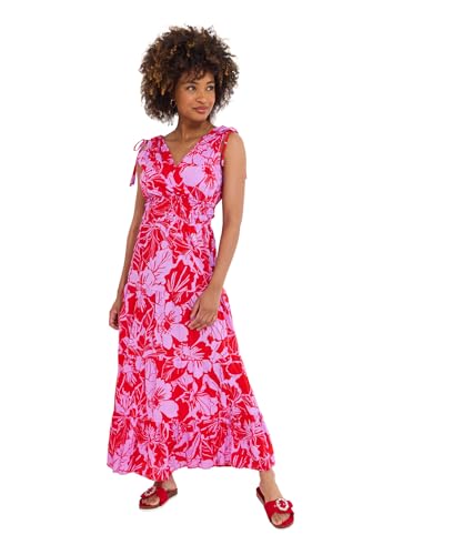 Joe Browns Damen Floral Print Sleeveless Tie Shoulder Cotton Maxi Dress Kleid, rot, 42 Joe Browns Damen Floral Print Sleeveless Tie Shoulder Cotton Maxi Dress Kleid, rot, 42 von Joe Browns