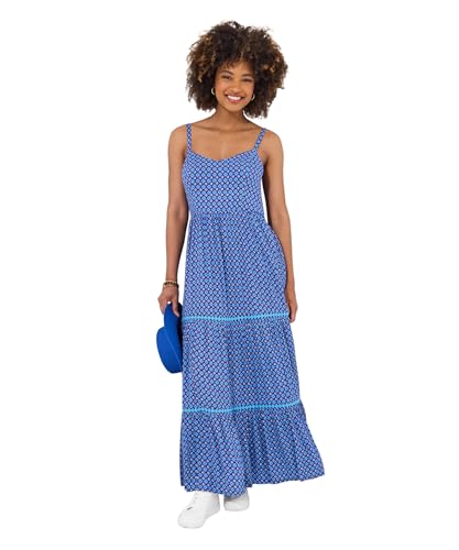 Joe Browns Damen Geo Print Lace Trim Strappy Maxi Dess Kleid, blau, 40 Joe Browns Damen Geo Print Lace Trim Strappy Maxi Dess Kleid, blau, 40 von Joe Browns
