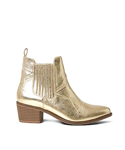 Joe Browns Damen Gold Metallic Western Ankle Boots Stiefelette, 37 EU Weit von Joe Browns