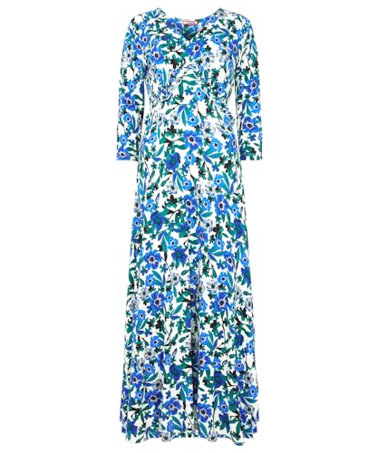 Joe Browns Damen Jersey V-Ausschnitt und Blumenmuster, Kobaltblau Kleid, blau, 40 von Joe Browns