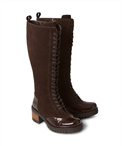 Joe Browns Damen Klassische Wildleder-schnürstiefel Mode-Stiefel, Braun, 36 EU von Joe Browns